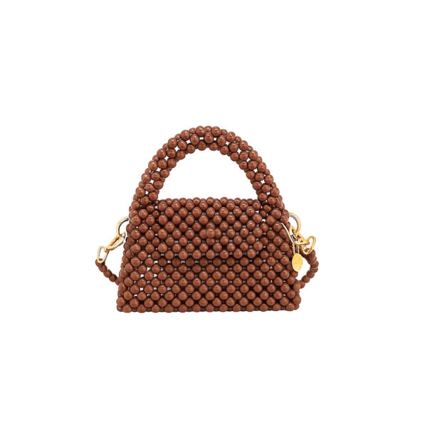 brownbag1 کیف مهره ای قهوه ای - Image 1