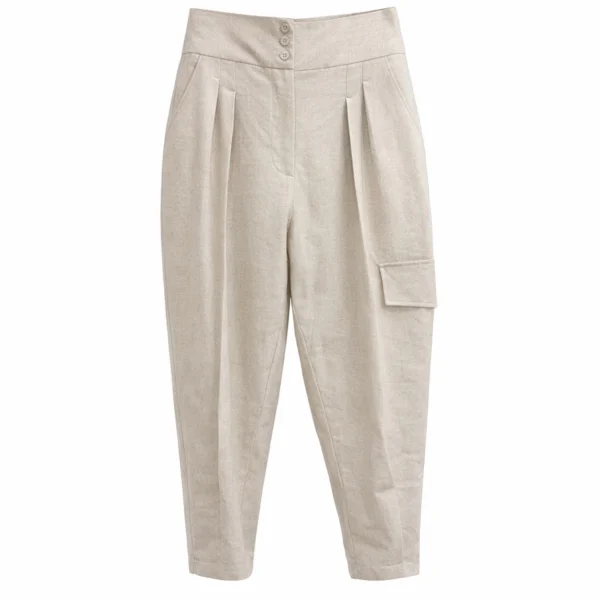 20251220_1237_Ghost Mannequin Pants Display_remix_01kcxg615zf5mb4y7y100devp4 شلوار خمرهای نیلوفر با جیب کارگو - Image 1